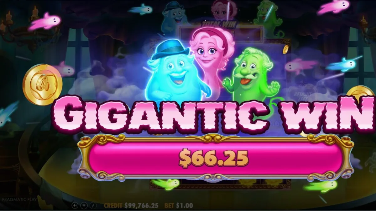 Tampilan antarmuka seluler slot Great Ghosts! dengan desain yang responsif